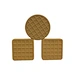 round square shaped natural latex teether